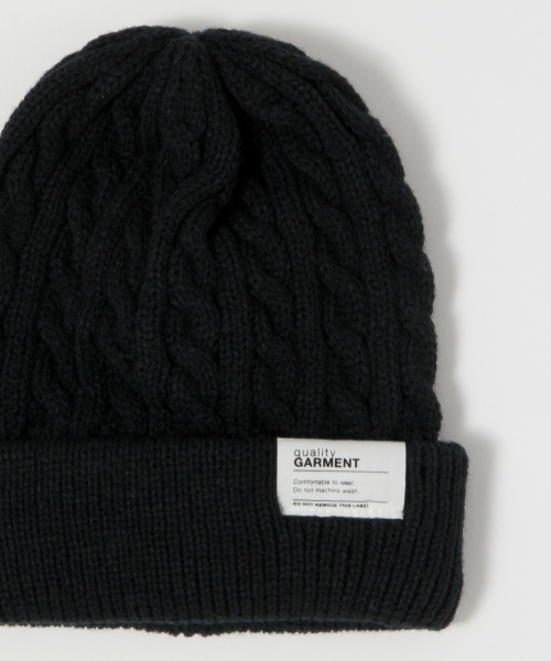 RAGEBLUE（レイジブルー）の「ケーブルワッチ/570386（ニットキャップ/ビーニー・メンズ・ネイビー/ブラック/グレー/ホワイト/レッド・FREE）」の2枚目の写真
