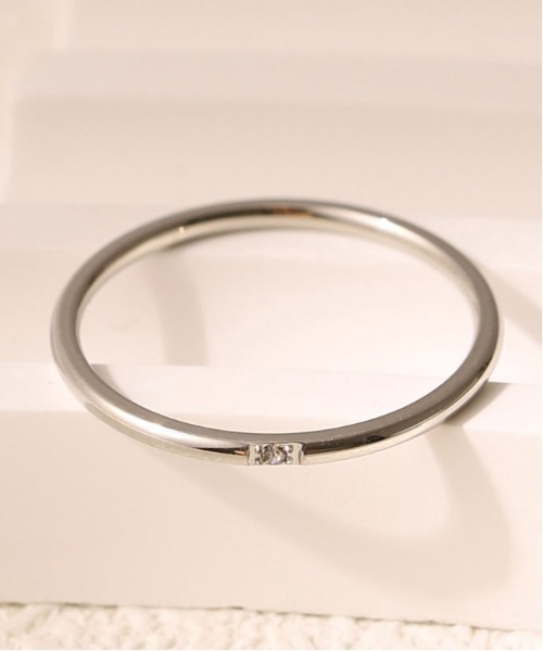 Burner（バーナー）の「【OKUOKU　0909】CZジルコニア　低アレルギー　リング oku-ring-647960364613-4 Nn（リング・レディース・ゴールド系その他/シルバー系その他2/シルバー系その他/ゴールド系その他2・US 6/US 8/US 4/US 9号/US5/US7/US 10）」の2枚目の写真