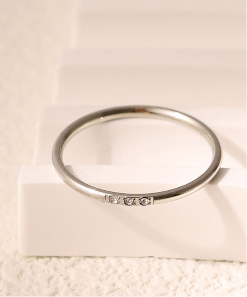 Burner（バーナー）の「【OKUOKU　0909】CZジルコニア　低アレルギー　リング oku-ring-647960364613-4 Nn（リング・レディース・ゴールド系その他/シルバー系その他2/シルバー系その他/ゴールド系その他2・US 6/US 8/US 4/US 9号/US5/US7/US 10）」の3枚目の写真