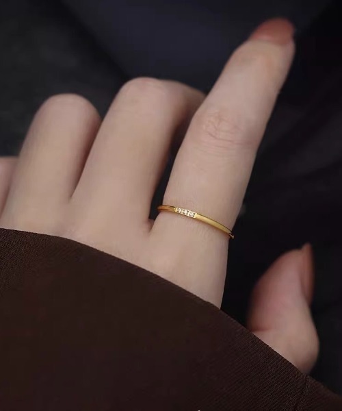 Burner（バーナー）の「【OKUOKU　0909】CZジルコニア　低アレルギー　リング oku-ring-647960364613-4 Nn（リング・レディース・ゴールド系その他/シルバー系その他2/シルバー系その他/ゴールド系その他2・US 6/US 8/US 4/US 9号/US5/US7/US 10）」の4枚目の写真