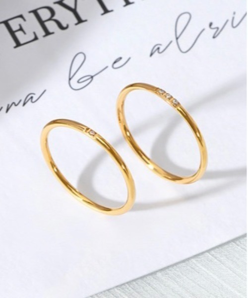 Burner（バーナー）の「【OKUOKU　0909】CZジルコニア　低アレルギー　リング oku-ring-647960364613-4 Nn（リング・レディース・ゴールド系その他/シルバー系その他2/シルバー系その他/ゴールド系その他2・US 6/US 8/US 4/US 9号/US5/US7/US 10）」の9枚目の写真