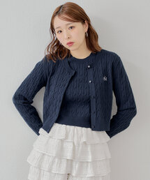 Chico | 【SET ITEM】アンサンブルケーブル胸刺繡カーディガン(カーディガン/ボレロ)