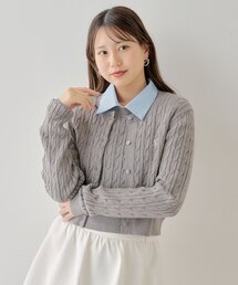 Chico | 【2025SS/SET ITEM】アンサンブルケーブル胸刺繡カーディガン(カーディガン/ボレロ)