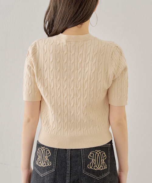 【新品未使用タグ付き】ヒロコビス　ブラック刺繍カーディガン 半袖　アンサンブル 新品未使用タグ付き】ヒロコビスブラック刺繍カーディガン 半袖