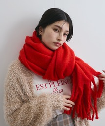 最終値下げ！deres 赤　ストール セール】ストール/ショール（レッド/赤色系）ファッション通販