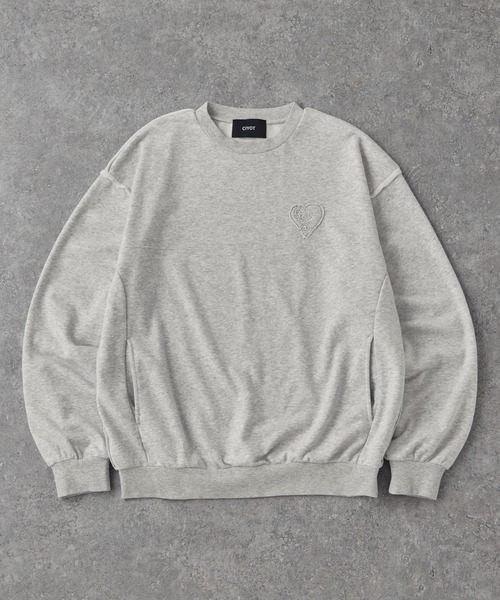CIYOT（シヨウト）の「【CIYOT-シヨウト-】ヴィンテージメイクシームデザイン ケミカルウォッシュダメージパッチロゴスウェット（スウェット・メンズ・アッシュグレー/ブルー/ワイン/スミクロ・M/L）」の7枚目の写真