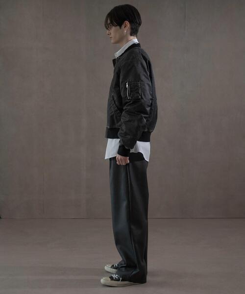 LUCY（ルーシー）の「LUCY/フェードナイロンMA-1（MA-1・メンズ・ブラック系その他・MEDIUM/LARGE）」の2枚目の写真