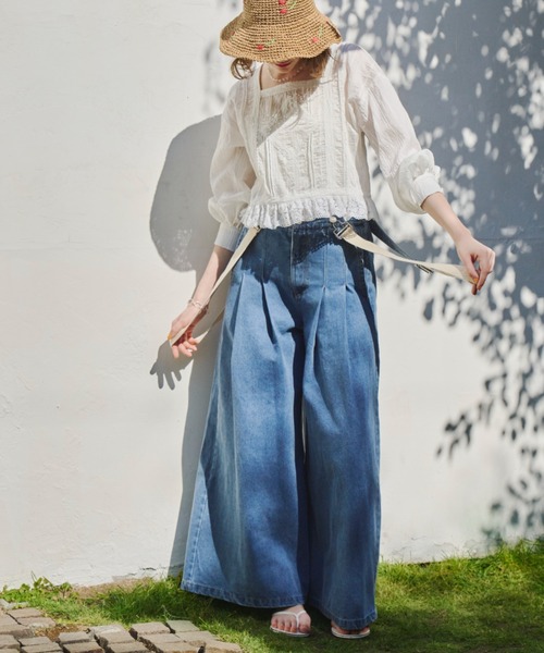 Unitage（ユニテージ）の「スクエアレースブラウス（シャツ/ブラウス・レディース・ホワイト/ピンク・FREE）」の10枚目の写真