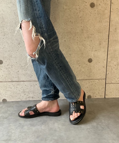 ジェフリーキャンベル　スタッズサンダル（デニム）大きいサイズ 厚底デニムサンダル Jeffrey Campbell│Jeffrey Campbell