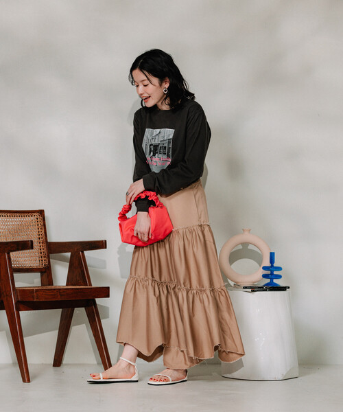 美品 RED VALENTINO デニムティアードスカート フレアスカート 38 美品 RED VALENTINO デニムティアードスカート フレアスカート