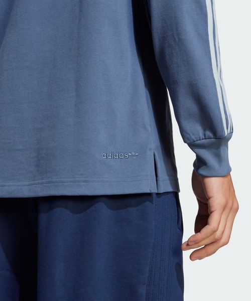 adidas（アディダス）の「ラグビー ポロシャツ / アディダスオリジナルス adidas Originals（ポロシャツ・メンズ・ブラック/ブルー・SMALL/MEDIUM/LARGE/X-LARGE/XX-LARGE/X-SMALL/3XL）」の6枚目の写真