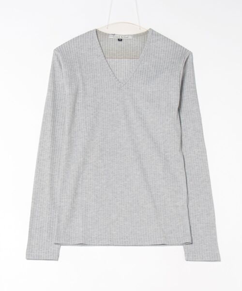 NO WAY(ノーウェイ)の「/Growth by Grail/針抜きVネックL/S-T(Tシャツ/カットソー・メンズ・グレー/レッド/ブラック・LARGE/MEDIUM)」の10枚目の写真