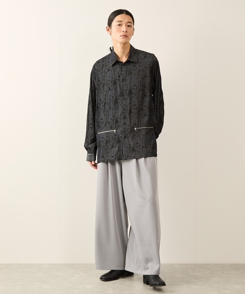 JUNRED（ジュンレッド）の「スプレーアートジップポケットシャツ（シャツ/ブラウス・メンズ・ブラック/ブルー系その他4・S/M/L）」の7枚目の写真