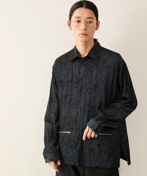 JUNRED（ジュンレッド）の「スプレーアートジップポケットシャツ（シャツ/ブラウス・メンズ・ブラック/ブルー系その他4・S/M/L）」の8枚目の写真