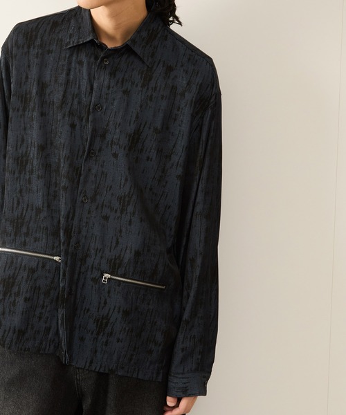 JUNRED（ジュンレッド）の「スプレーアートジップポケットシャツ（シャツ/ブラウス・メンズ・ブラック/ブルー系その他4・S/M/L）」の10枚目の写真