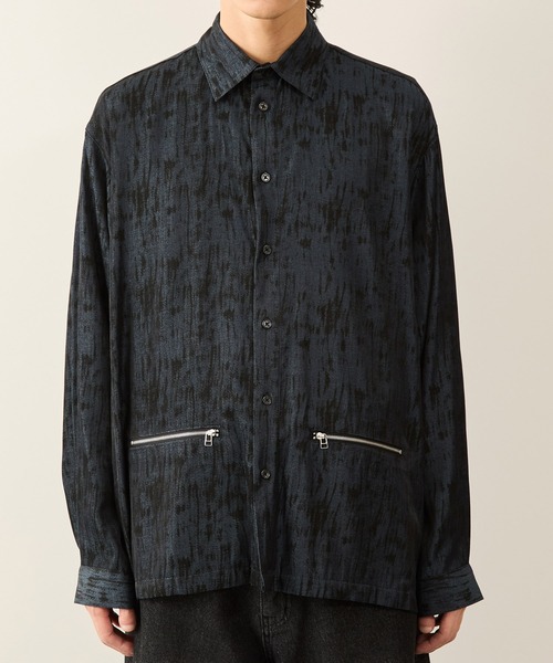 JUNRED（ジュンレッド）の「スプレーアートジップポケットシャツ（シャツ/ブラウス・メンズ・ブラック/ブルー系その他4・S/M/L）」の14枚目の写真