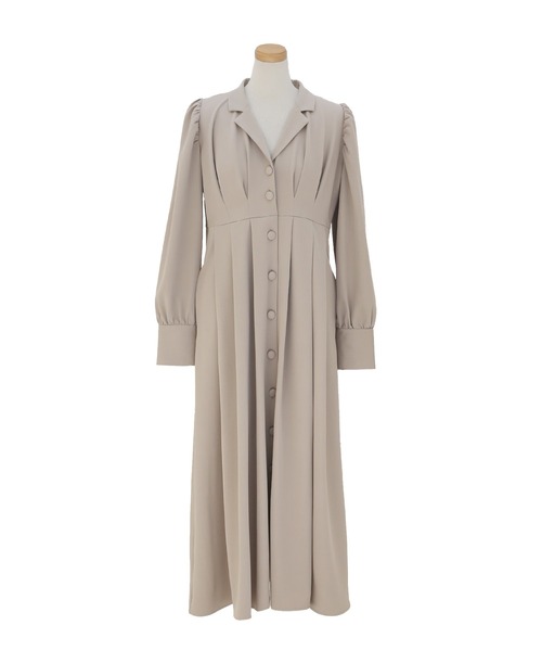 MIELI INVARIANT(ミエリインヴァリアント)の「Tailored Collar Tuck Dress(ワンピース・レディース・ブラック/ベージュ系その他・FREE)」の18枚目の写真