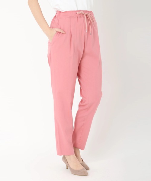 STRAWBERRY-FIELDS(ストロベリーフィールズ)の「タックテーパードパンツ ロングパンツ(その他パンツ・レディース・オフホワイト/ピンク/ダークブルー/ベージュ/ブラック・1/2/0)」の18枚目の写真