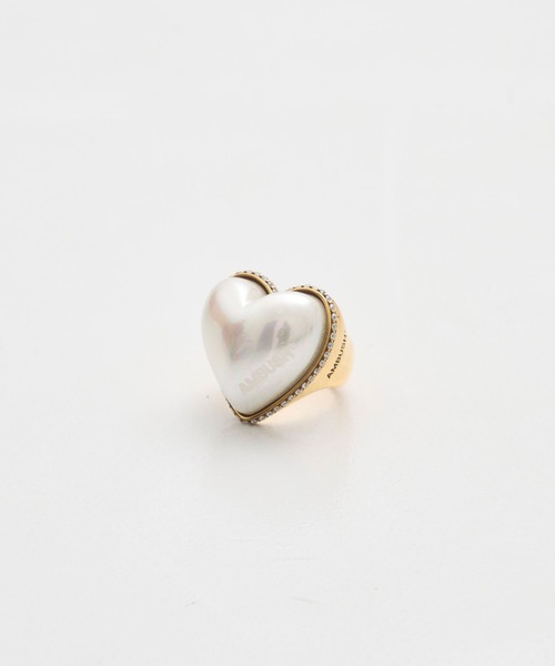 【AMBUSH】LARGE PEARL HEART RING 2色展開 Gold Silver AMBUSH(アンブッシュ) 通販サイト 【LARGE PEARL HEART RING】