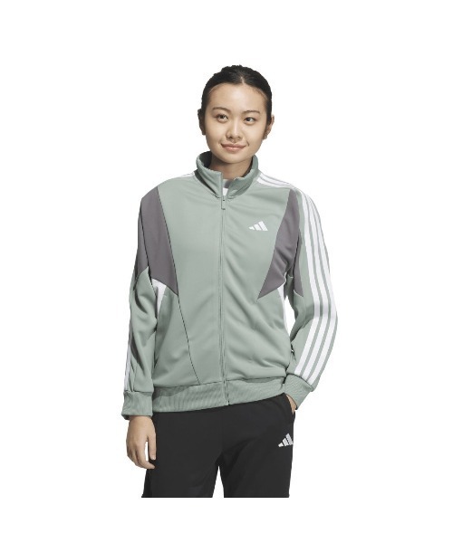 adidas(アディダス)の「アディダス adidas チーム Wu ジャケット(ジャージ・レディース・グリーン/ブラック/ネイビー・S/M/L/XL)」の1枚目の写真