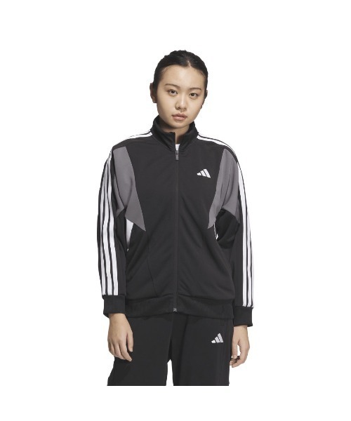 adidas(アディダス)の「アディダス adidas チーム Wu ジャケット(ジャージ・レディース・グリーン/ブラック/ネイビー・S/M/L/XL)」の2枚目の写真