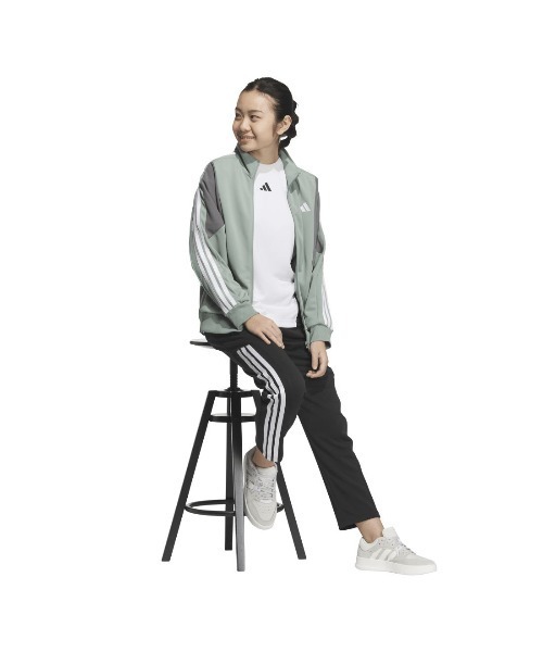 adidas(アディダス)の「アディダス adidas チーム Wu ジャケット(ジャージ・レディース・グリーン/ブラック/ネイビー・S/M/L/XL)」の10枚目の写真