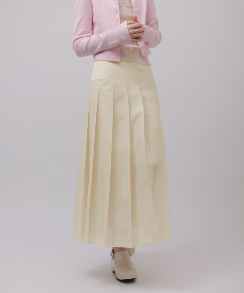 【美品】ADAM ET ROPÉ シアーオーガンジープリーツスカート38サイズ ADAM ET ROPÉ FEMME(アダム エ ロペ ファム) / シアー