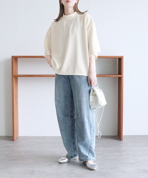 reca(レカ)の「リップルプルオーバー(Tシャツ/カットソー・レディース・アイボリー/ブラック・M)」の7枚目の写真
