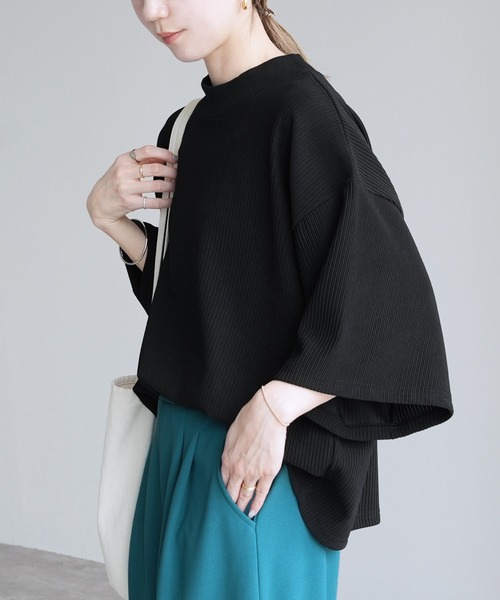 reca(レカ)の「リップルプルオーバー(Tシャツ/カットソー・レディース・アイボリー/ブラック・M)」の9枚目の写真