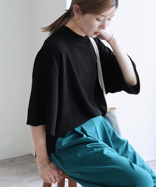 reca(レカ)の「リップルプルオーバー(Tシャツ/カットソー・レディース・アイボリー/ブラック・M)」の13枚目の写真