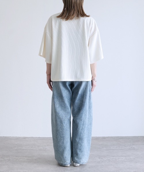 reca(レカ)の「リップルプルオーバー(Tシャツ/カットソー・レディース・アイボリー/ブラック・M)」の16枚目の写真