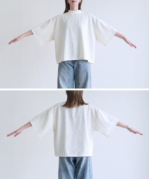 reca(レカ)の「リップルプルオーバー(Tシャツ/カットソー・レディース・アイボリー/ブラック・M)」の17枚目の写真