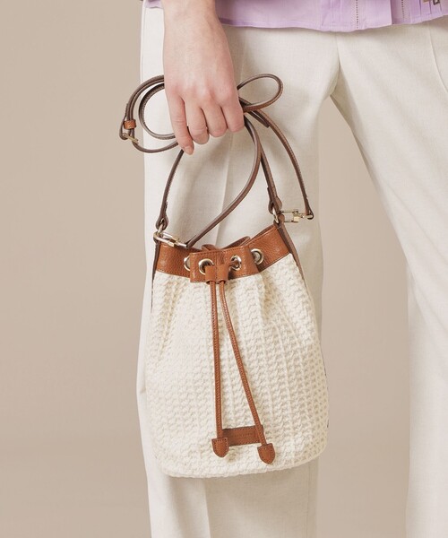 MACKINTOSH LONDON（マッキントッシュ ロンドン）の「ワッフルドローストリングバッグ（ショルダーバッグ・レディース・ブラック/ホワイト系その他・FREE）」の10枚目の写真