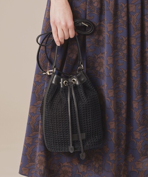 MACKINTOSH LONDON（マッキントッシュ ロンドン）の「ワッフルドローストリングバッグ（ショルダーバッグ・レディース・ブラック/ホワイト系その他・FREE）」の6枚目の写真