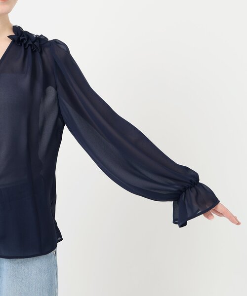 ドットフリルブラウス（シャツ/ブラウス）｜IENA（イエナ）の  