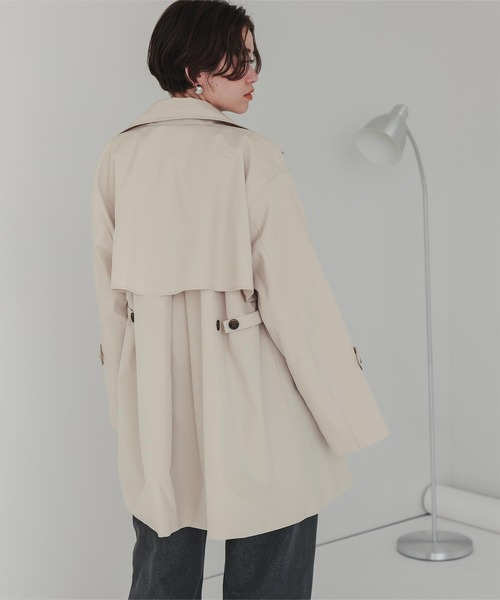 titivate（ティティベイト）の「Aラインミドル丈トレンチコート（トレンチコート・レディース・ベージュ/アイボリー・M）」の4枚目の写真