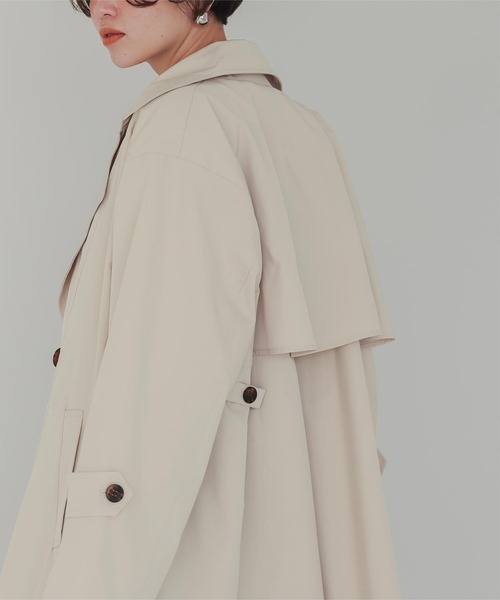 titivate（ティティベイト）の「Aラインミドル丈トレンチコート（トレンチコート・レディース・ベージュ/アイボリー・M）」の5枚目の写真
