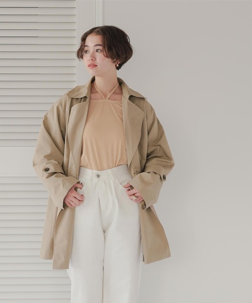 titivate（ティティベイト）の「Aラインミドル丈トレンチコート（トレンチコート・レディース・ベージュ/アイボリー・M）」の15枚目の写真