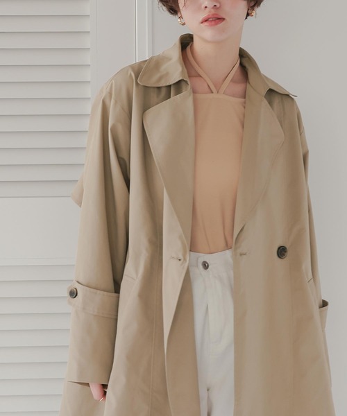 titivate（ティティベイト）の「Aラインミドル丈トレンチコート（トレンチコート・レディース・ベージュ/アイボリー・M）」の17枚目の写真