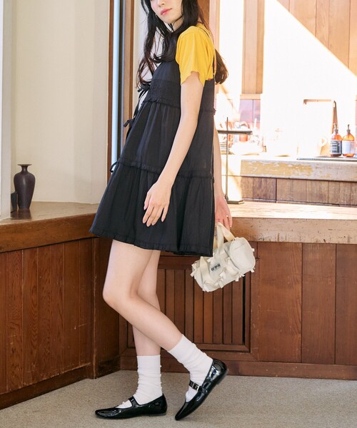 FREAK'S STORE（フリークスストア）の「限定展開　インド リボン キャミ ビスチェ（シャツ/ブラウス・レディース・オフホワイト/ブラック・ﾌﾘ-）」の7枚目の写真