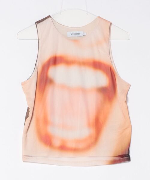 Desigual（デシグアル）の「アブストラクトムース タンクトップ（Tシャツ/カットソー・レディース・ブラウン・S/M/L/XL/XS）」の5枚目の写真