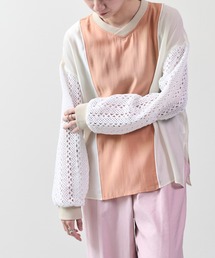 DOLLUPOOPS | 配色異素材切替トップス(シャツ/ブラウス)