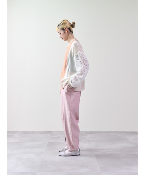 DOLLUPOOPS（ドールアップウップス）の「配色異素材切替トップス（シャツ/ブラウス・レディース・オレンジ/ブラック/チャコールグレー・38）」の5枚目の写真