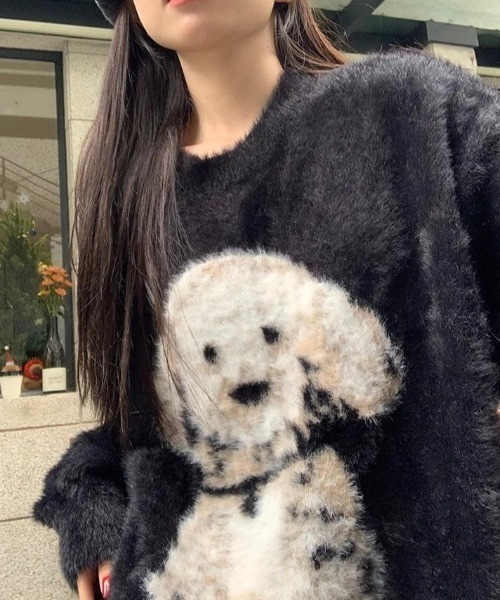 UP START(アップスタート)の「【LAMPOON】シャギードッグニット(ニット/セーター・レディース・ブラック・FREE)」の3枚目の写真