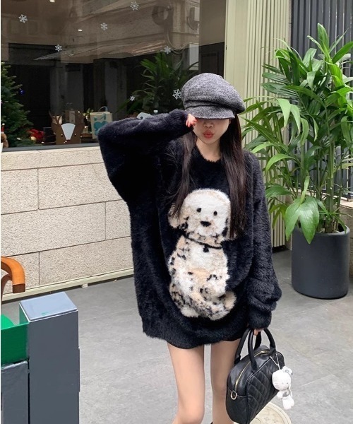 UP START(アップスタート)の「【LAMPOON】シャギードッグニット(ニット/セーター・レディース・ブラック・FREE)」の8枚目の写真