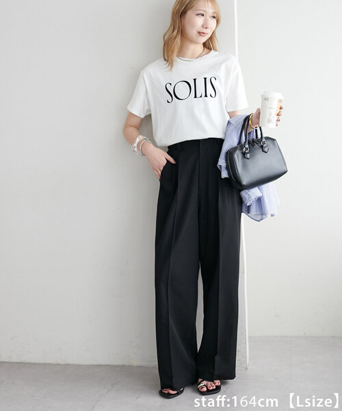 Iv.2vision様 パンツL RBC】【春夏】2タックパンツ/ブラック/サイド尾錠/4S