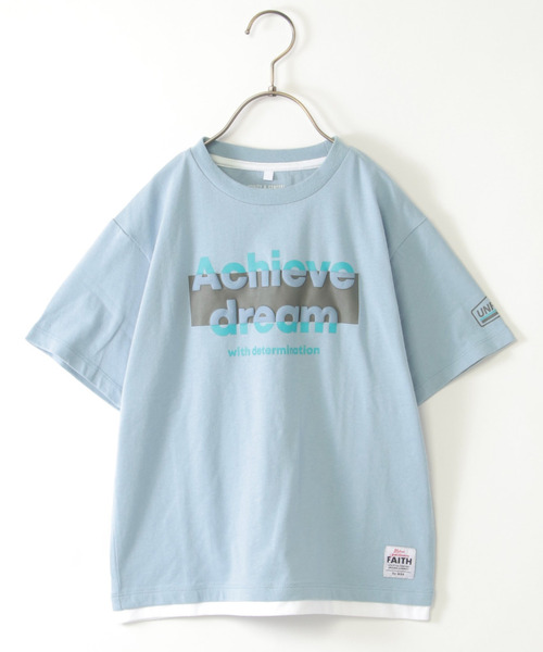 ikka(イッカ)の「裾レイヤープリントアソートTシャツ 2(120~160cm)(Tシャツ/カットソー・キッズ・ダークグレー/ダークオリーブ/エメラルドブルー/オフホワイト・120/130/140/150/160)」の4枚目の写真