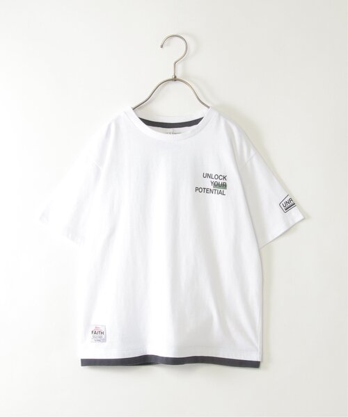 ikka(イッカ)の「裾レイヤープリントアソートTシャツ 2(120~160cm)(Tシャツ/カットソー・キッズ・ダークグレー/ダークオリーブ/エメラルドブルー/オフホワイト・120/130/140/150/160)」の5枚目の写真