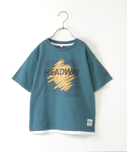 ikka(イッカ)の「裾レイヤープリントアソートTシャツ 2(120~160cm)(Tシャツ/カットソー・キッズ・ダークグレー/ダークオリーブ/エメラルドブルー/オフホワイト・120/130/140/150/160)」の7枚目の写真