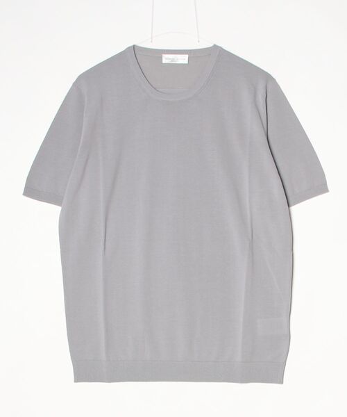 ROBERTO COLLINA（ロベルトコリーナ）の「ROBERTO COLLINA / コットン クルーネック ニット（Tシャツ/カットソー・メンズ・ナチュラル/ダークブラウン/サックスブルー/シルバー・52 8R/50 8R/48 8R/46 8R）」の4枚目の写真